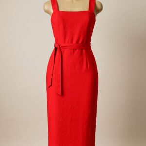 Vestido Longo Vermelho Minimalista